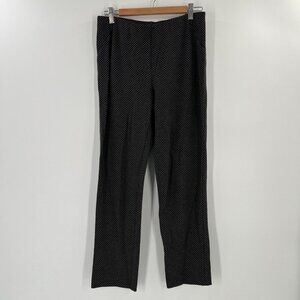 J.Jill‎ S Ponte Knit Pull On Pants Slim Leg Geometric Diamond Stretch Career